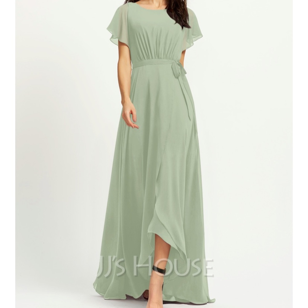 Sage green formal dress